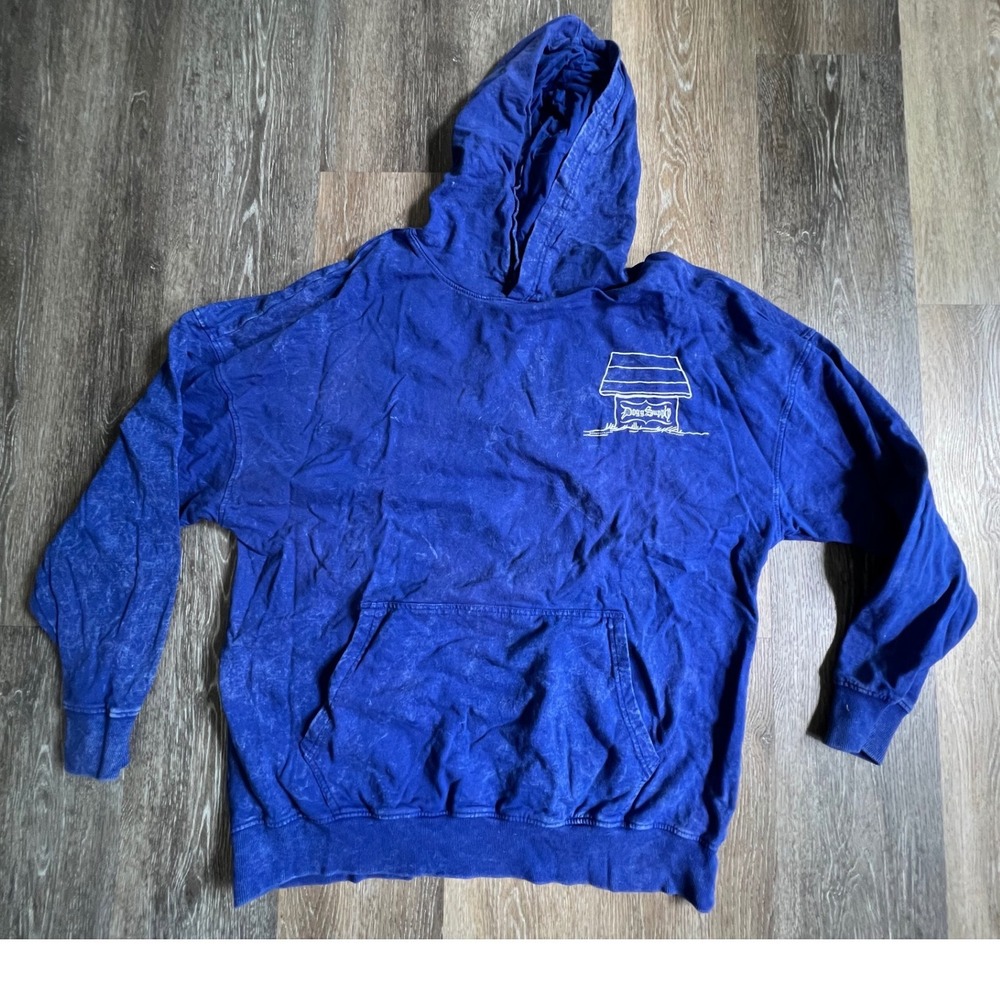 Dogg Supply Hoodie Mens XL‎ Blue Acid Wash Snoop Dogg Dog House Graphic Pullover